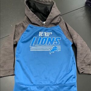 NFL Detroit Lions Blue and Gray Kids Hoodie